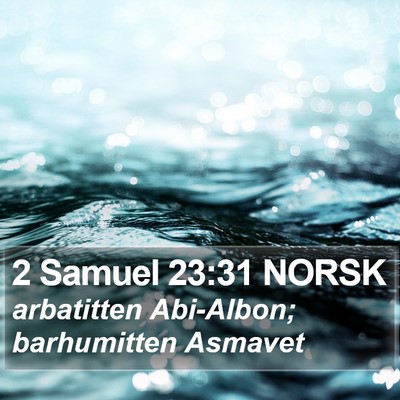 2 Samuel 23:31 NORSK Bible Verse Image