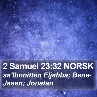 2 Samuel 23:32 NORSK Bible Verse Image