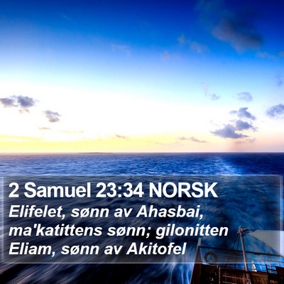 2 Samuel 23:34 NORSK Bible Verse Image