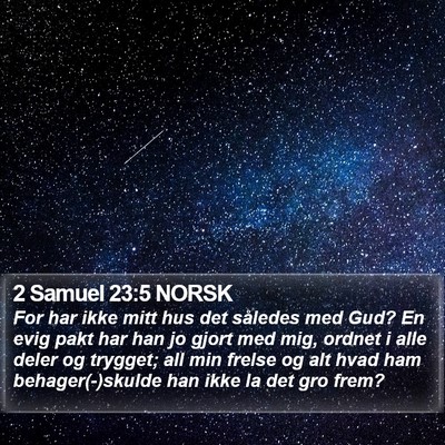 2 Samuel 23:5 NORSK Bible Verse Image
