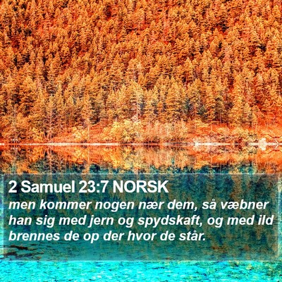 2 Samuel 23:7 NORSK Bible Verse Image