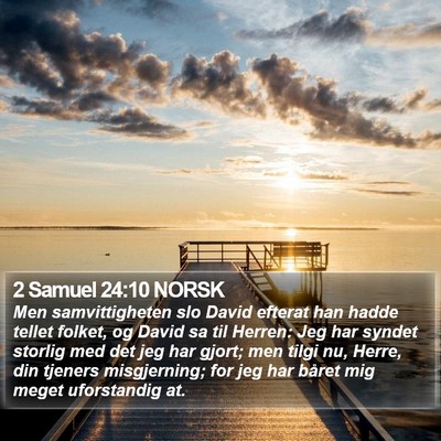 2 Samuel 24:10 NORSK Bible Verse Image