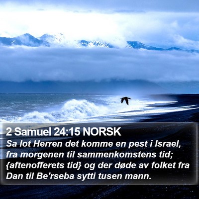 2 Samuel 24:15 NORSK Bible Verse Image