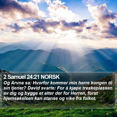 2 Samuel 24:21 NORSK Bible Verse Image