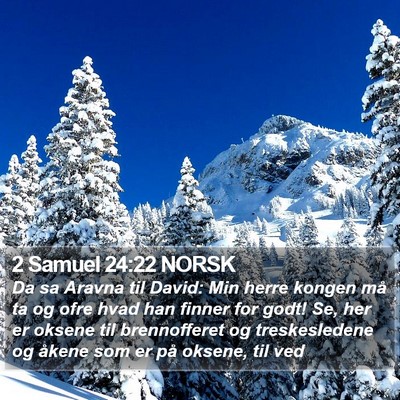 2 Samuel 24:22 NORSK Bible Verse Image