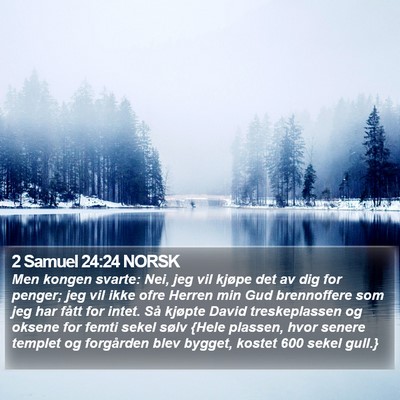 2 Samuel 24:24 NORSK Bible Verse Image