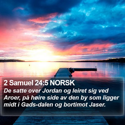 2 Samuel 24:5 NORSK Bible Verse Image