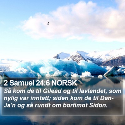 2 Samuel 24:6 NORSK Bible Verse Image
