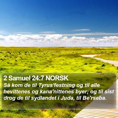 2 Samuel 24:7 NORSK Bible Verse Image