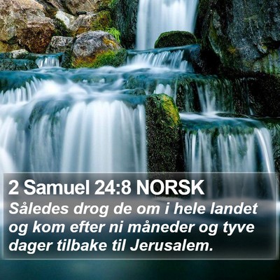 2 Samuel 24:8 NORSK Bible Verse Image
