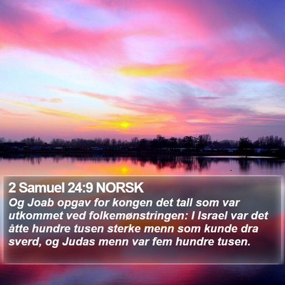 2 Samuel 24:9 NORSK Bible Verse Image