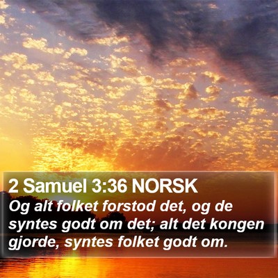2 Samuel 3:36 NORSK Bible Verse Image