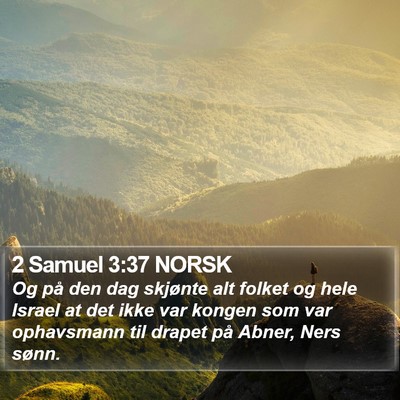2 Samuel 3:37 NORSK Bible Verse Image