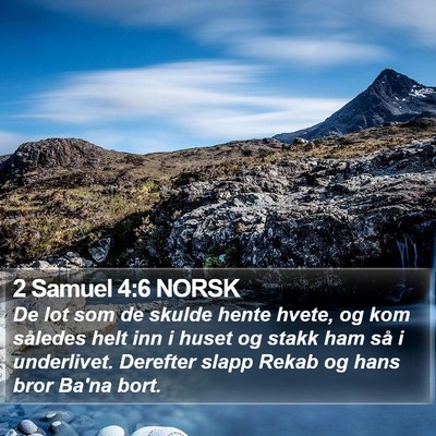 2 Samuel 4:6 NORSK Bible Verse Image