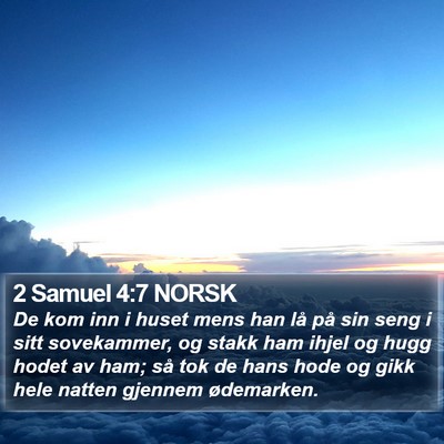 2 Samuel 4:7 NORSK Bible Verse Image