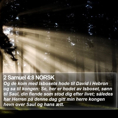 2 Samuel 4:8 NORSK Bible Verse Image