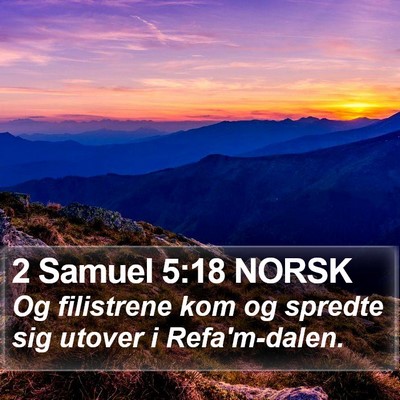 2 Samuel 5:18 NORSK Bible Verse Image