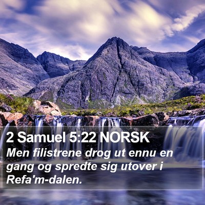 2 Samuel 5:22 NORSK Bible Verse Image
