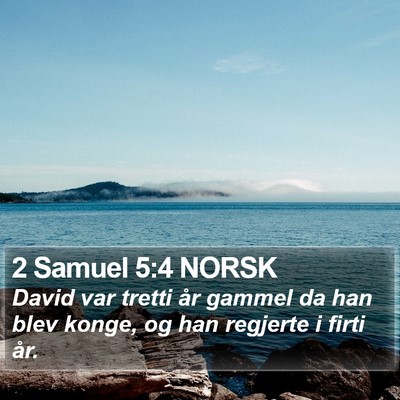 2 Samuel 5:4 NORSK Bible Verse Image