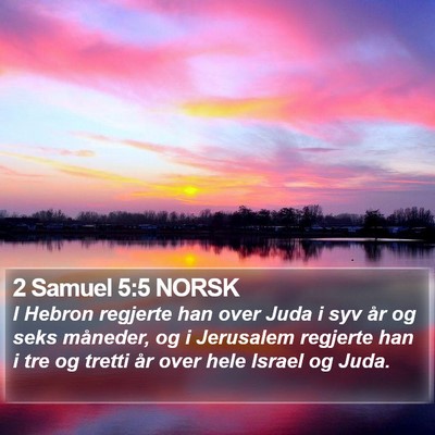 2 Samuel 5:5 NORSK Bible Verse Image