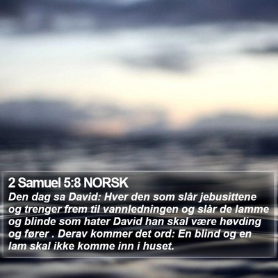 2 Samuel 5:8 NORSK Bible Verse Image