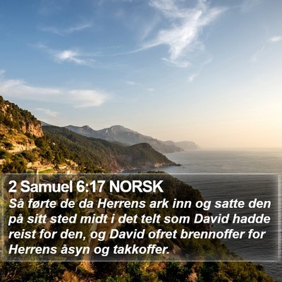 2 Samuel 6:17 NORSK Bible Verse Image