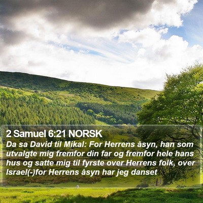 2 Samuel 6:21 NORSK Bible Verse Image
