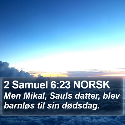 2 Samuel 6:23 NORSK Bible Verse Image