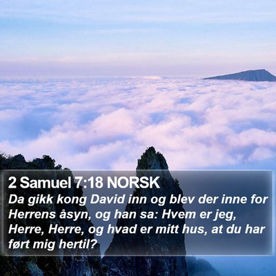 2 Samuel 7:18 NORSK Bible Verse Image