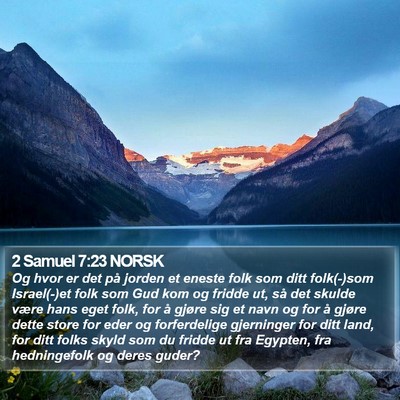 2 Samuel 7:23 NORSK Bible Verse Image