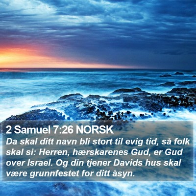 2 Samuel 7:26 NORSK Bible Verse Image