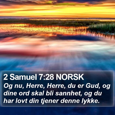 2 Samuel 7:28 NORSK Bible Verse Image