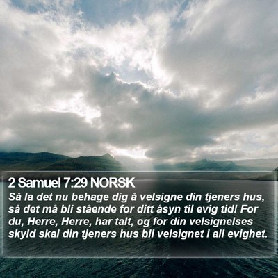 2 Samuel 7:29 NORSK Bible Verse Image