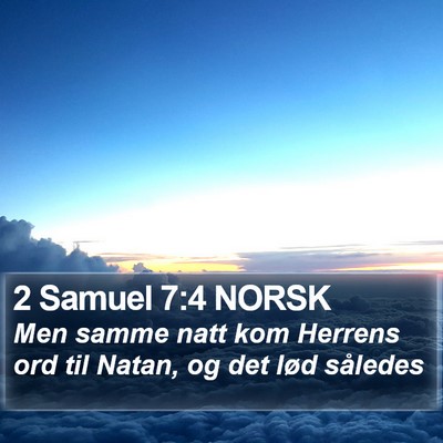 2 Samuel 7:4 NORSK Bible Verse Image