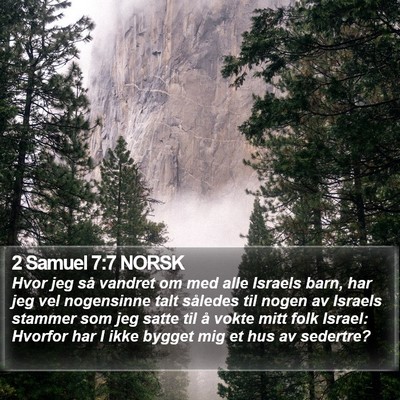 2 Samuel 7:7 NORSK Bible Verse Image