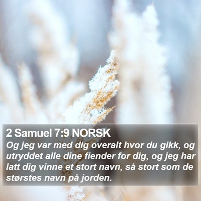 2 Samuel 7:9 NORSK Bible Verse Image