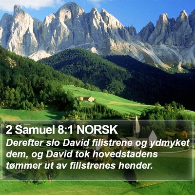 2 Samuel 8:1 NORSK Bible Verse Image