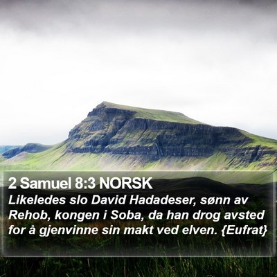 2 Samuel 8:3 NORSK Bible Verse Image