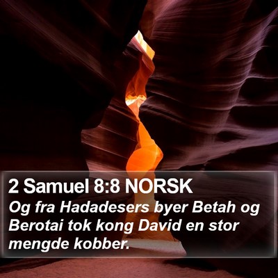 2 Samuel 8:8 NORSK Bible Verse Image