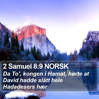 2 Samuel 8:9 NORSK Bible Verse Image