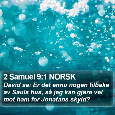 2 Samuel 9:1 NORSK Bible Verse Image