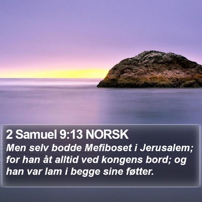 2 Samuel 9:13 NORSK Bible Verse Image