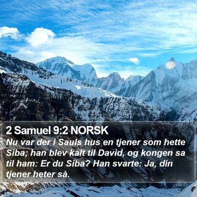 2 Samuel 9:2 NORSK Bible Verse Image