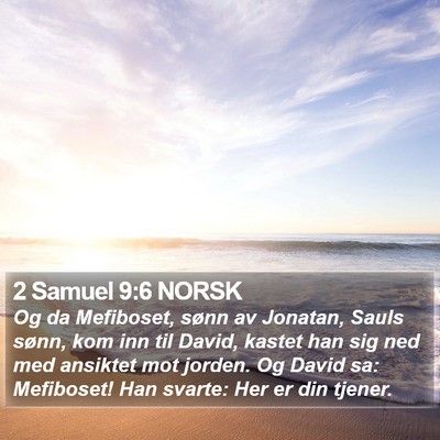 2 Samuel 9:6 NORSK Bible Verse Image