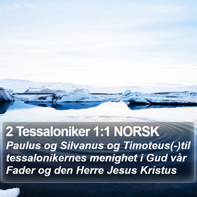 2 Tessaloniker 1:1 NORSK Bible Verse Image