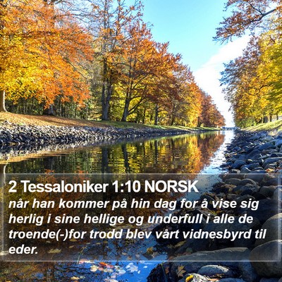 2 Tessaloniker 1:10 NORSK Bible Verse Image