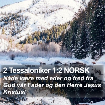 2 Tessaloniker 1:2 NORSK Bible Verse Image