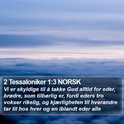 2 Tessaloniker 1:3 NORSK Bible Verse Image