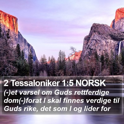 2 Tessaloniker 1:5 NORSK Bible Verse Image