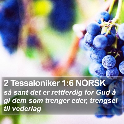 2 Tessaloniker 1:6 NORSK Bible Verse Image
